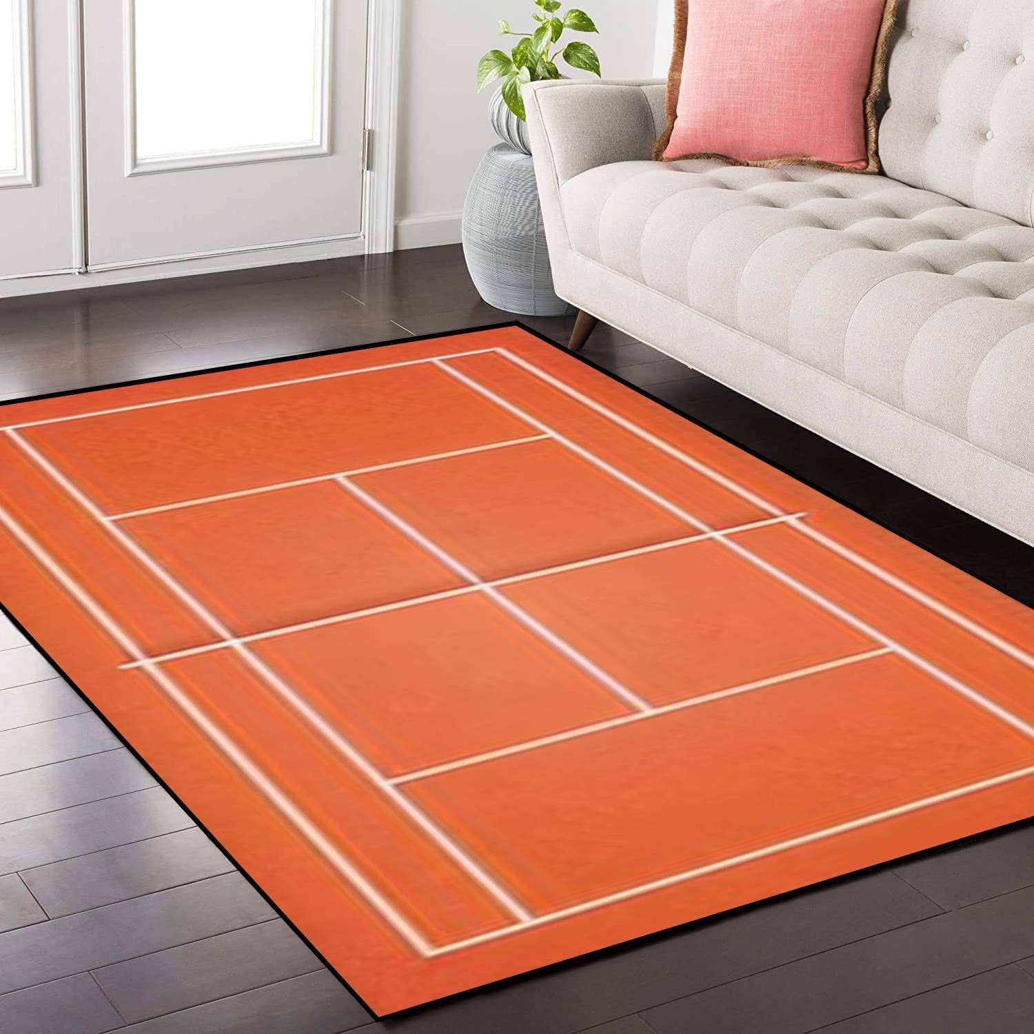 Area Rug Clay Court Standard Regulation Tennis Court Size for use